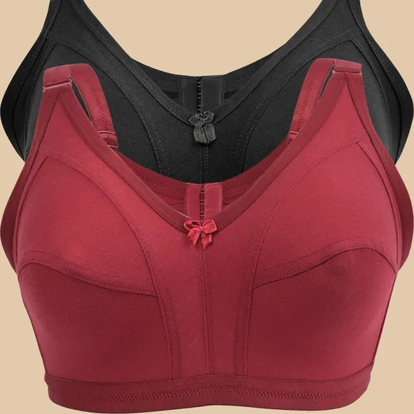 Non-Padded_Non-Wired_Full_Coverage_Full-Figure_Bra_(Pack_Of_2_PCS)