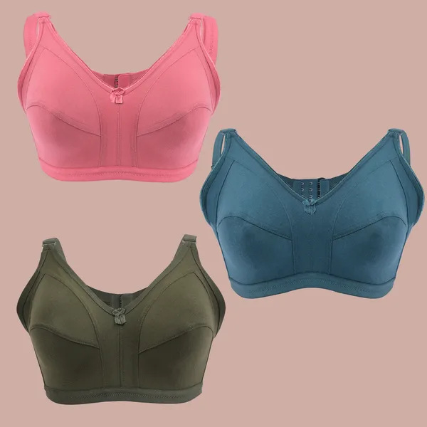 Non-Padded_Non-Wired_Full_Coverage_Full-Figure_Bra_(Pack_Of_3_PCS)