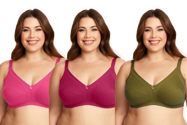Pack_Of_3_Women's_Cotton_Blend_Solid_Full_Coverage_Ethnic_Daily_Wear_Non_Padded_Bra