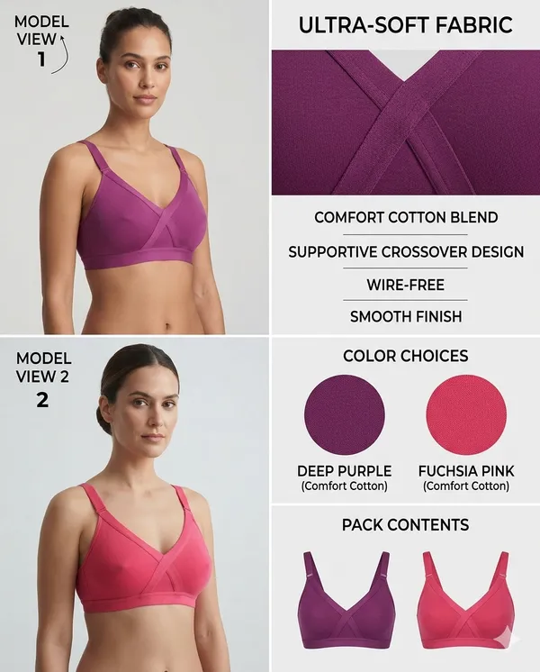 Women’s_Cross-Elastic_Full_Coverage_Bra_|_4-Way_Stretch_Spandex_Fabric_|_Non-Padded_|_Non-Wired_|_Flexible_Support_|_Pack_of_2