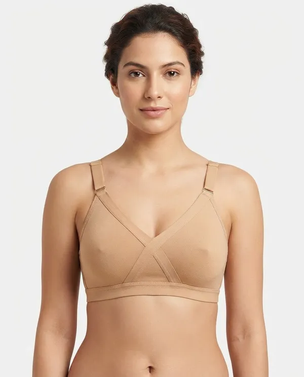 Women’s_Cross-Elastic_Full_Coverage_Bra_|_4-Way_Stretch_Spandex_Fabric_|_Non-Padded_|_Non-Wired_|_Flexible_Support_|_Pack_of_2