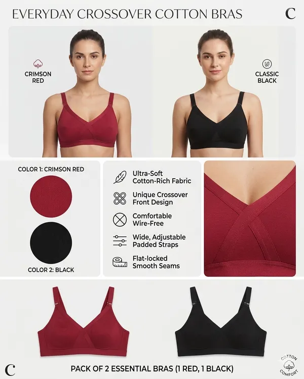 Women’s_Cross-Elastic_Full_Coverage_Bra_|_4-Way_Stretch_Spandex_Fabric_|_Non-Padded_|_Non-Wired_|_Flexible_Support_|_Pack_of_2