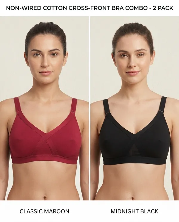 Women’s_Cross-Elastic_Full_Coverage_Bra_|_4-Way_Stretch_Spandex_Fabric_|_Non-Padded_|_Non-Wired_|_Flexible_Support_|_Pack_of_2