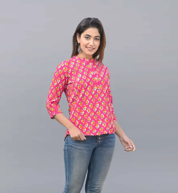 Pink_Viscose_Rayon_Casual_Printed_Top_For_Women