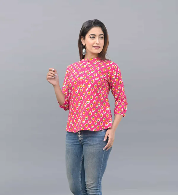 Pink_Viscose_Rayon_Casual_Printed_Top_For_Women