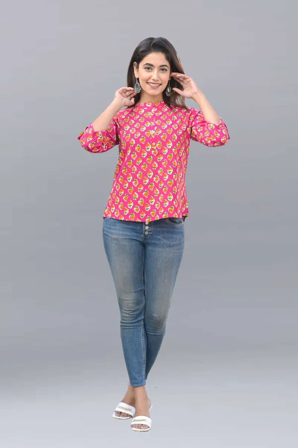 Pink_Viscose_Rayon_Casual_Printed_Top_For_Women