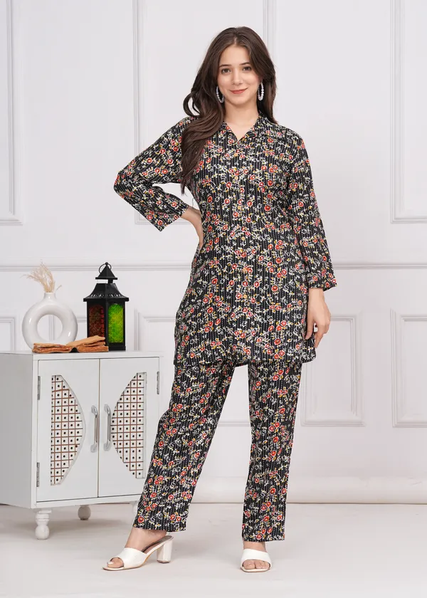 Black_Viscose_Rayon_Casual_Tunic_Pant_Printed_Co-Ords_Set_For_Women