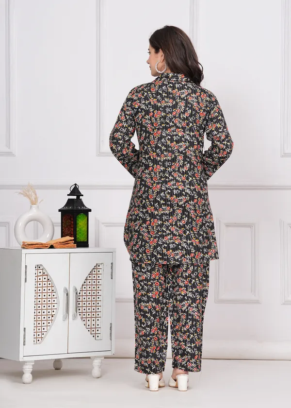 Black_Viscose_Rayon_Casual_Tunic_Pant_Printed_Co-Ords_Set_For_Women