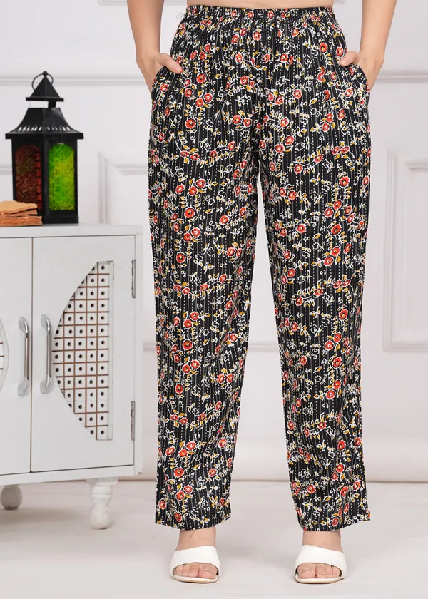 Black_Viscose_Rayon_Casual_Tunic_Pant_Printed_Co-Ords_Set_For_Women