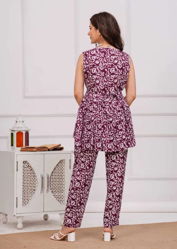 Purple_Viscose_Rayon_Casual_Tunic_Pant_Printed_Co-Ords_Set_For_Women