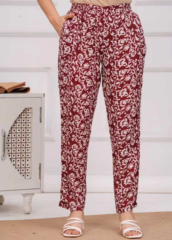 Maroon_Viscose_Rayon_Casual_Tunic_Pant_Printed_Co-Ords_Set_For_Women