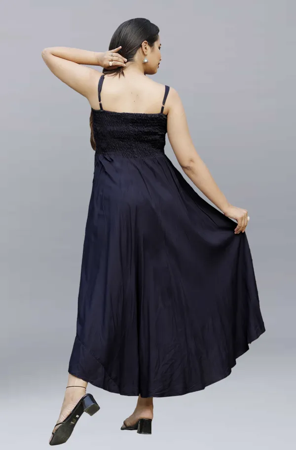 Black_Viscose_Rayon_Maxi/Full_Length_Gown_Dress_For_Women