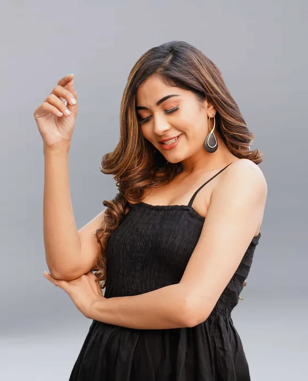 Black_Viscose_Rayon_Midi/Calf_Length_Gown_Dress_For_Women