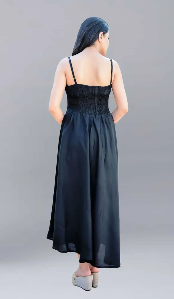 Black_Viscose_Rayon_Maxi/Full_Length_Gown_Dress_For_Women