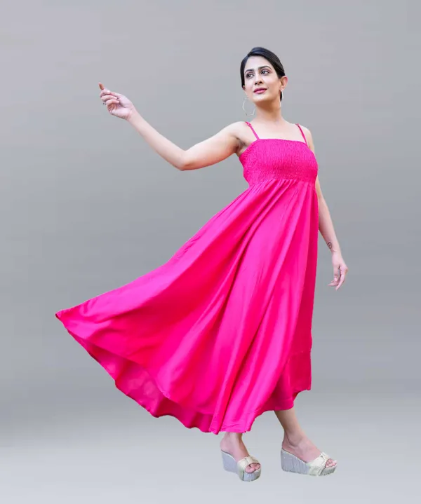 Pink_Viscose_Rayon_Maxi/Full_Length_Gown_Dress_For_Women