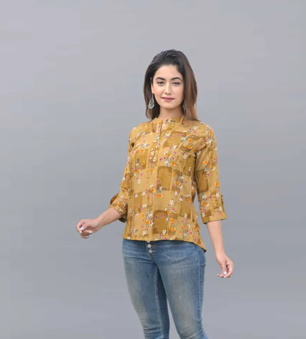 Brown_Viscose_Rayon_Casual_Printed_Top_For_Women