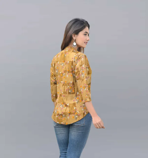 Brown_Viscose_Rayon_Casual_Printed_Top_For_Women