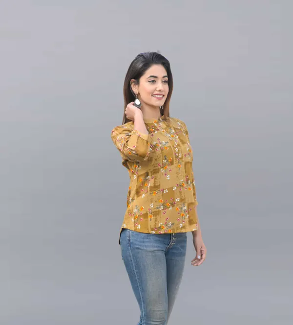 Brown_Viscose_Rayon_Casual_Printed_Top_For_Women