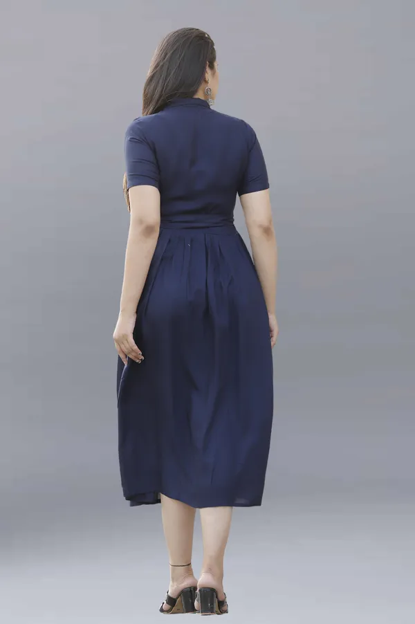 Dark_Blue_Viscose_Rayon_Below_Knee_Shirt_Dress_For_Women