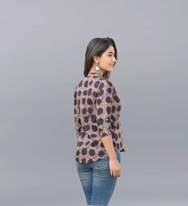 Brown_Viscose_Rayon_Casual_Printed_Top_For_Women