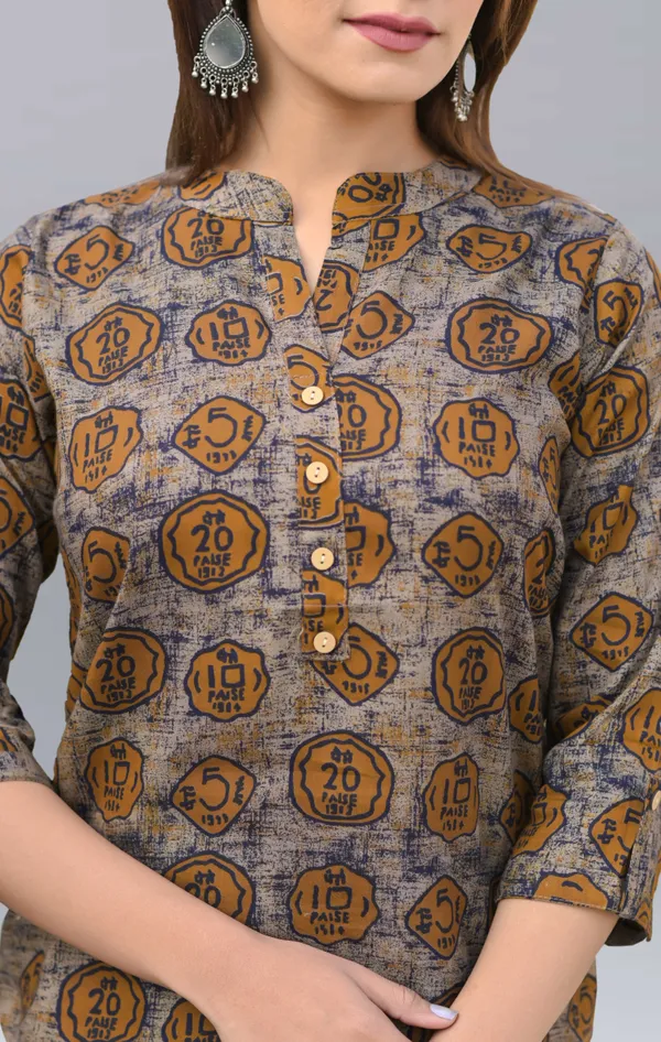 Brown_Viscose_Rayon_Casual_Printed_Top_For_Women