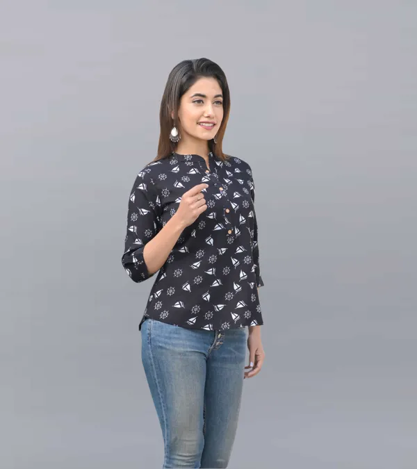 Black_Viscose_Rayon_Casual_Printed_Top_For_Women