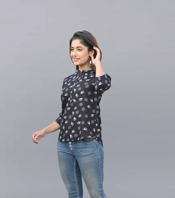 Black_Viscose_Rayon_Casual_Printed_Top_For_Women
