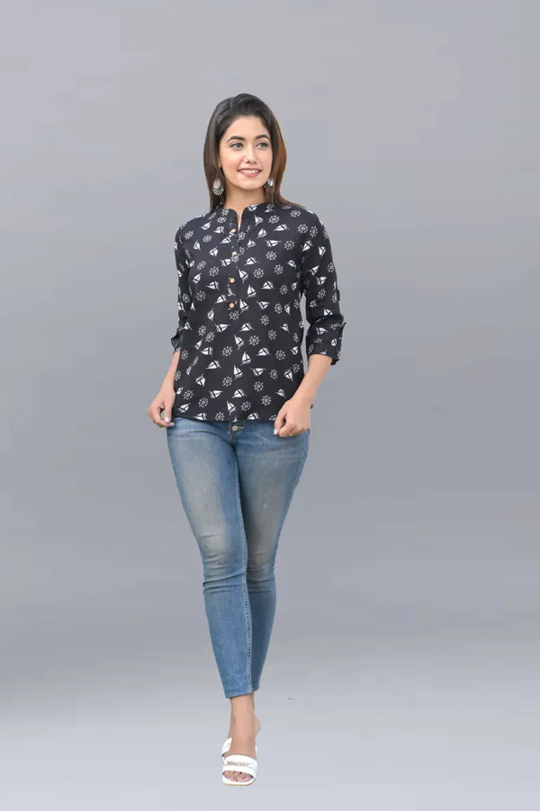 Black_Viscose_Rayon_Casual_Printed_Top_For_Women