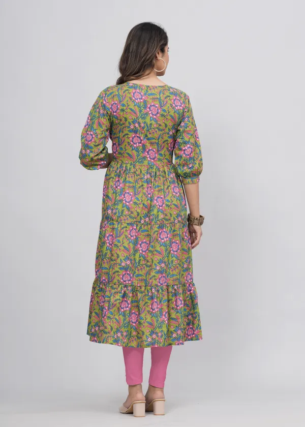 Green_Regular_Cotton_Rayon_Floral_Print_Calf_Length_Kurta_For_Women