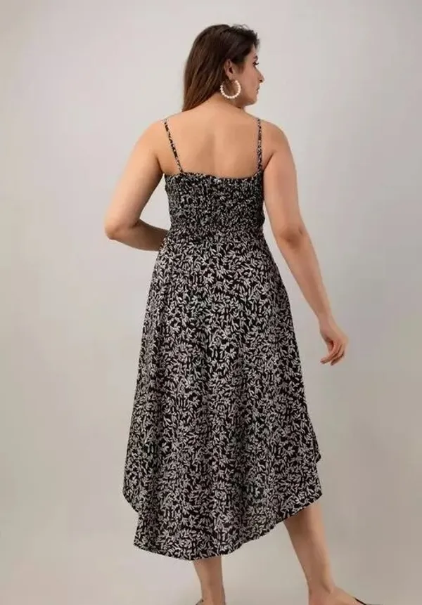 Black_&_White_Viscose_Rayon_Ankle_Length_Fit_And_Flare_Dress_For_Women