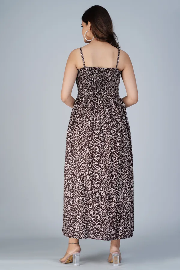 Brown_&_White_Viscose_Rayon_Ankle_Length_Fit_And_Flare_Dress_For_Women