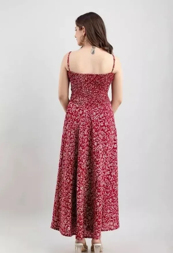 Maroon_&_White_Viscose_Rayon_Ankle_Length_Fit_And_Flare_Dress_For_Women