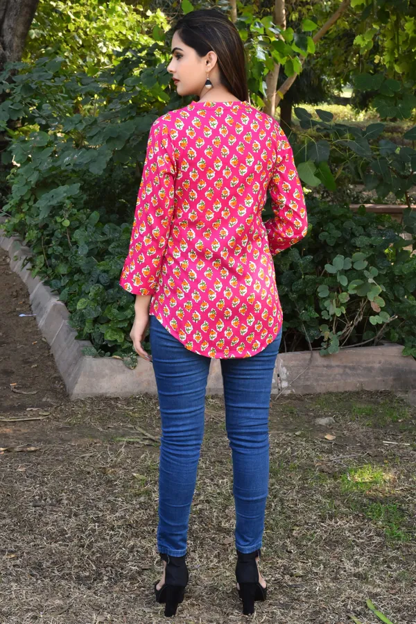Pink_Viscose_Rayon_Casual_Floral_Print_Top_For_Women