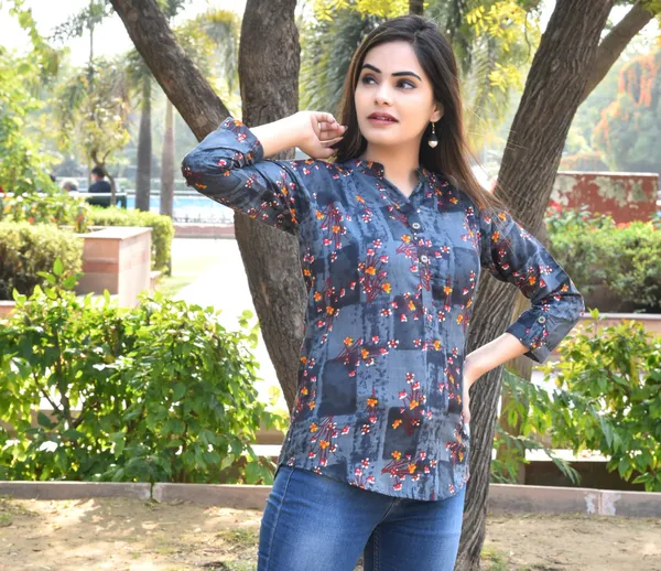 Grey_Viscose_Rayon_Casual_Floral_Print_Top_For_Women