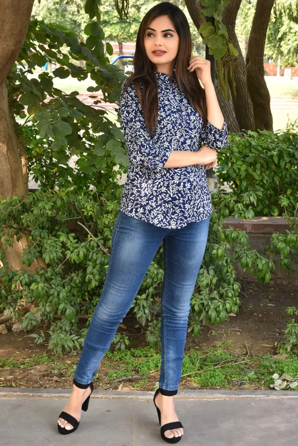 Blue_Viscose_Rayon_Casual_Floral_Print_Top_For_Women