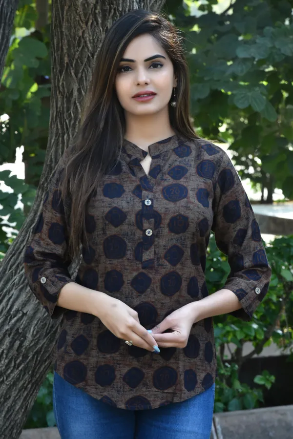 Grey_Viscose_Rayon_Casual_Floral_Print_Top_For_Women