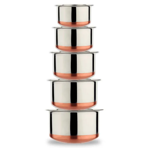 Silver_Copper_Base_Stainless_Steel_22_Gauge_Multi-Purpose_Cook_And_Serve_Use_Tope_Set_With_Lid_(Set_Of_5)