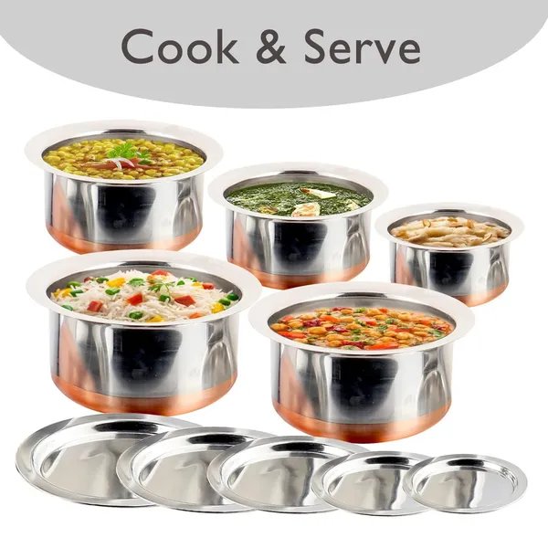 Silver_Copper_Base_Stainless_Steel_22_Gauge_Multi-Purpose_Cook_And_Serve_Use_Tope_Set_With_Lid_(Set_Of_5)
