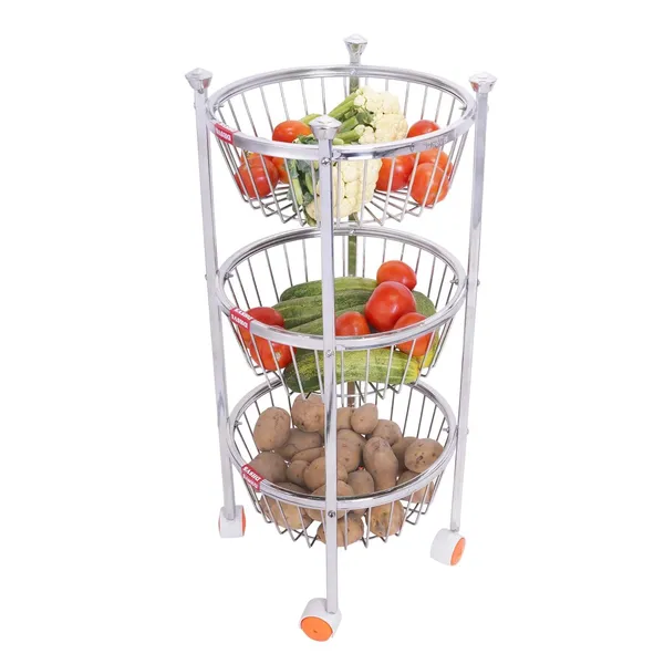 Silver_Stainless_Steel_3_Layer_Round_Fruit_&_Vegetable_Trolley_(13_X_13_X_26_Inch)