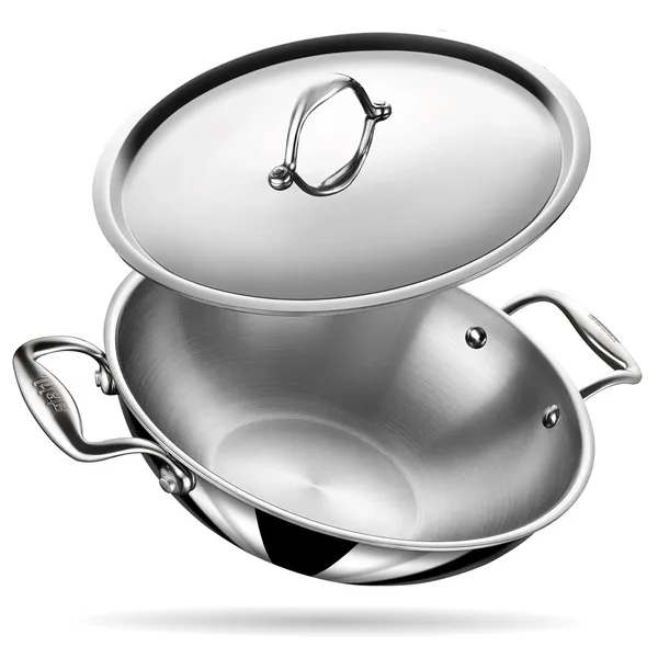 Silver_Stainless_Steel_Cookware_With_Induction_Base_(1.6_L)_(Kadhai_With_Handle)_(20_Cm_Dia)