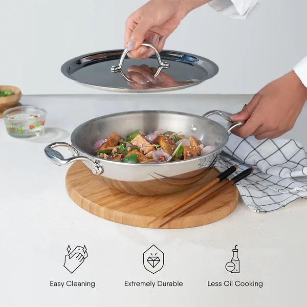 Silver_Stainless_Steel_Cookware_With_Induction_Base_(1.6_L)_(Kadhai_With_Handle)_(20_Cm_Dia)