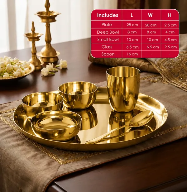 Golden_PVD_Stainless_Steel_Dinner_Set_3_Bowls_Glass_Spoon_Plate_(12_Inch_Plain;Steel_)