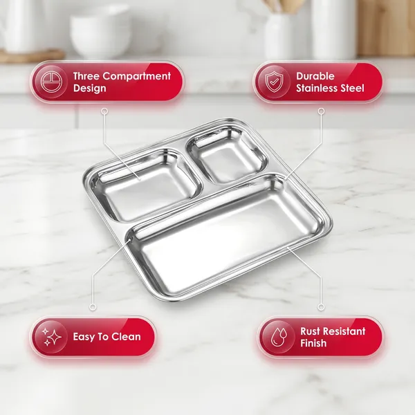 Grey_Stainless_Steel_Partitioned_Plate/Pav_Bhaji_Plate_(Partitioned_Plate_8_Inch)