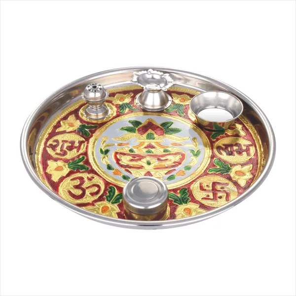 Multi_Multi_Coloured_Meenakari_Print_Stainless_Steel_Puja_Thali_Made_In_India__(10_Inches)