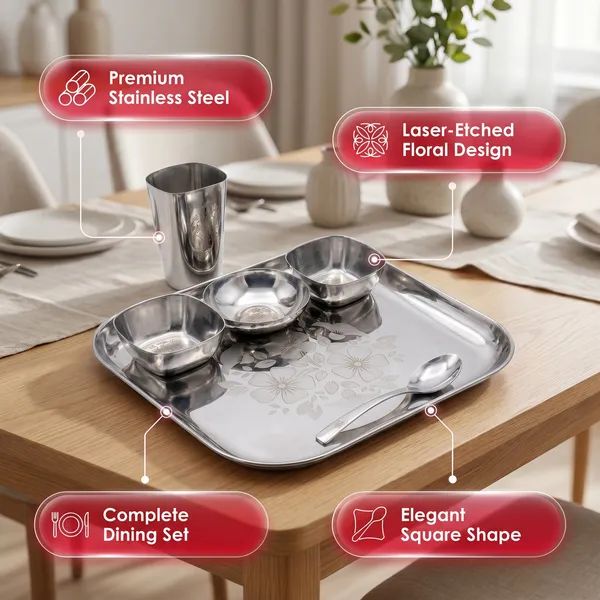 Grey_Stainless_Steel_Dinner_Set__6_Piece_Dinner_Set_Bowl_2_Bowlsweet_Dish_(Halwa_Plate)_Glass_Spoon_Plate