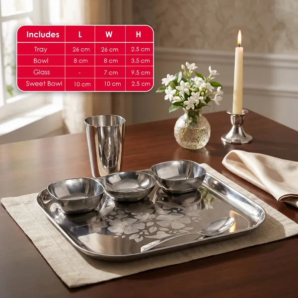 Grey_Stainless_Steel_Dinner_Set__6_Piece_Dinner_Set_Bowl_2_Bowlsweet_Dish_(Halwa_Plate)_Glass_Spoon_Plate