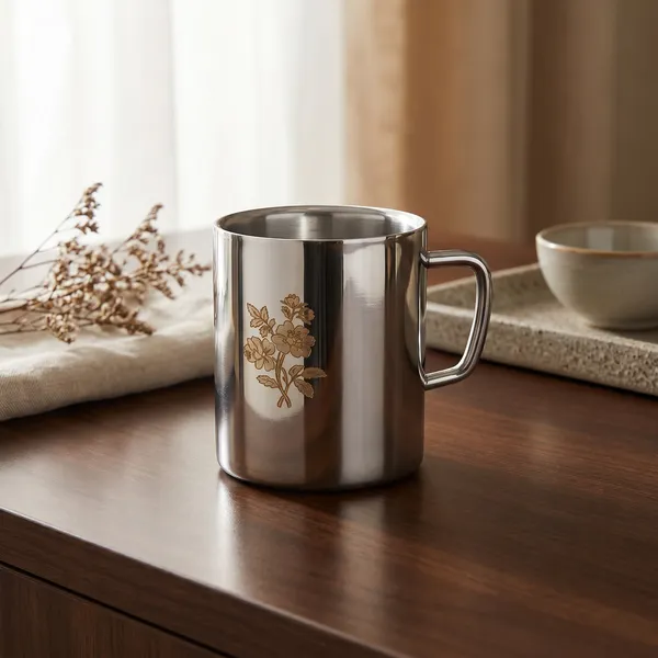 Set_Of_2_-_Grey_Stainless_Steel_Double_Body_Coffee_Mugs_Laser_Print_Of_Flower