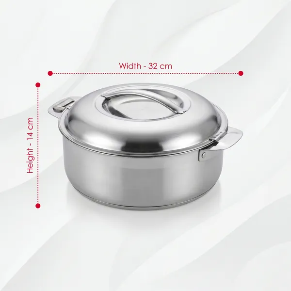 Grey_Stainless_Steel_Insulated_Casserole/Hot_Pot