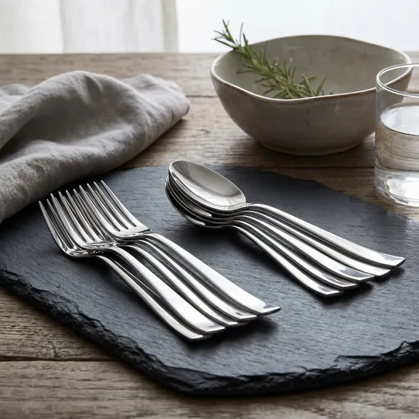 Set_Of_12_-_Grey_Stainless_Steel_Table_Spoon_&_Fork_For_Tea_Coffee_Sugar_Condiments_&_Spices__18_Guage_Heavy_Steel_(Contains_6_Table_Spoons_6_Forks)