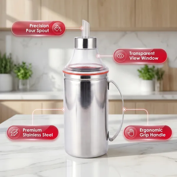 Grey_Stainless_Steel_Oil_Pourer/_Oil_Dispenser_With_Handle_Set_Of_1